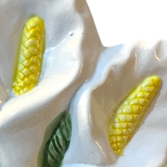 CERAMICA CONTINENTAL Vtg Calla Lily Pottery Planter Pot 9"x7.5"x6" - Picture 2 of 11